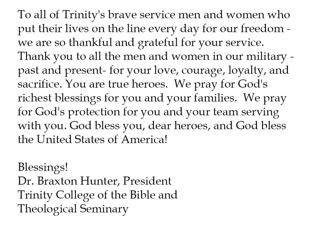 Veteran's Day Statement